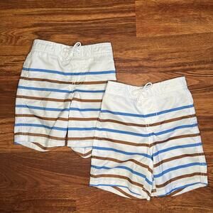 Janie and Jack Bathing Suit Swim Trunks Twin Boy Matching Set